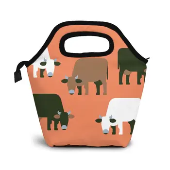 

Cows Lunch Bag Lunch/ice Bags Portable Insulated Picnic Food Box for Women Men
