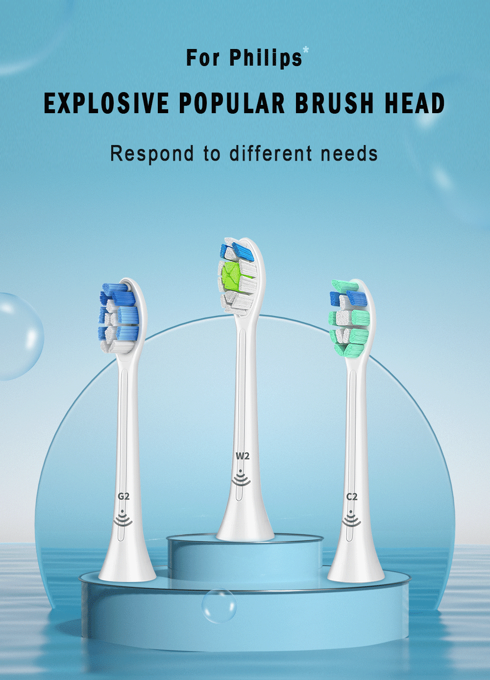 Brush Heads Replacement Compatible with Phillips Sonicare Electric Toothbrush DiamondClean, HealthyWhite, FlexCare HX6064 HX6730 Brush Heads Replacement Compatible with Phillips Sonicare Electric Toothbrush DiamondClean, HealthyWhite, FlexCare HX6064 HX6730