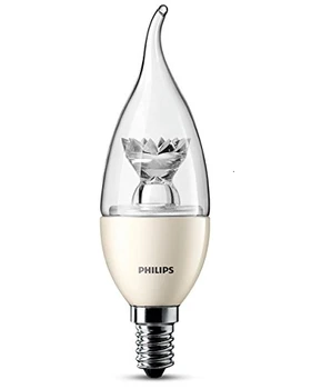

Philips Vela (Regulable) 8718291765882 3.5W E14-Lámpara LED cálido, Metálico, Transparente, Color, 3.9 cm, 13.2 cm E14, 3.5 W,