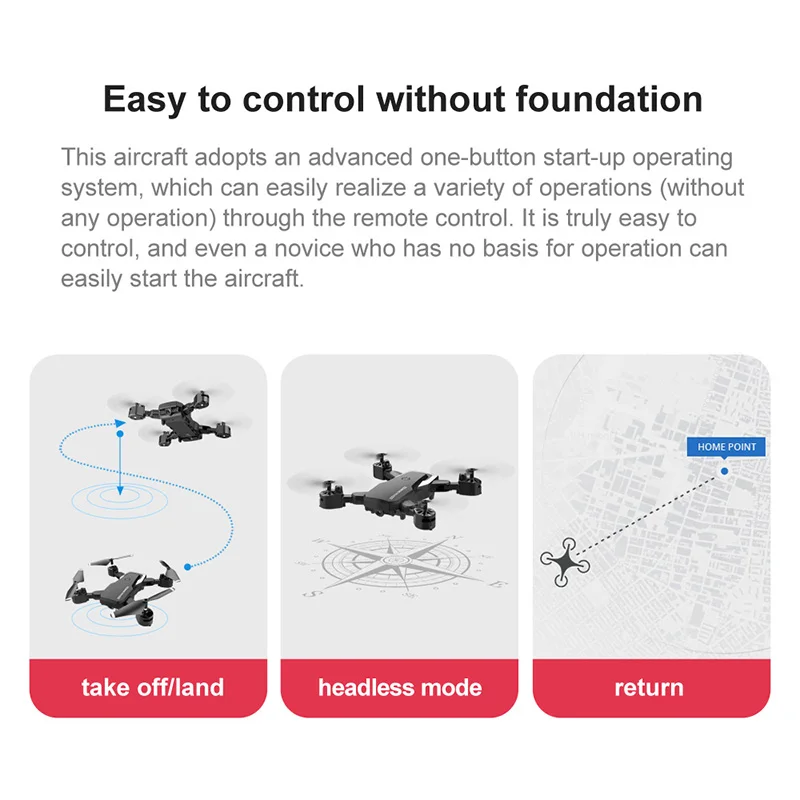 RC Drone 4K HD Aerial Camera Quadcopter Optical Flow Positioning New RC Drone Dual Camera WIFI FPV Headless Mode Helicopter Dron