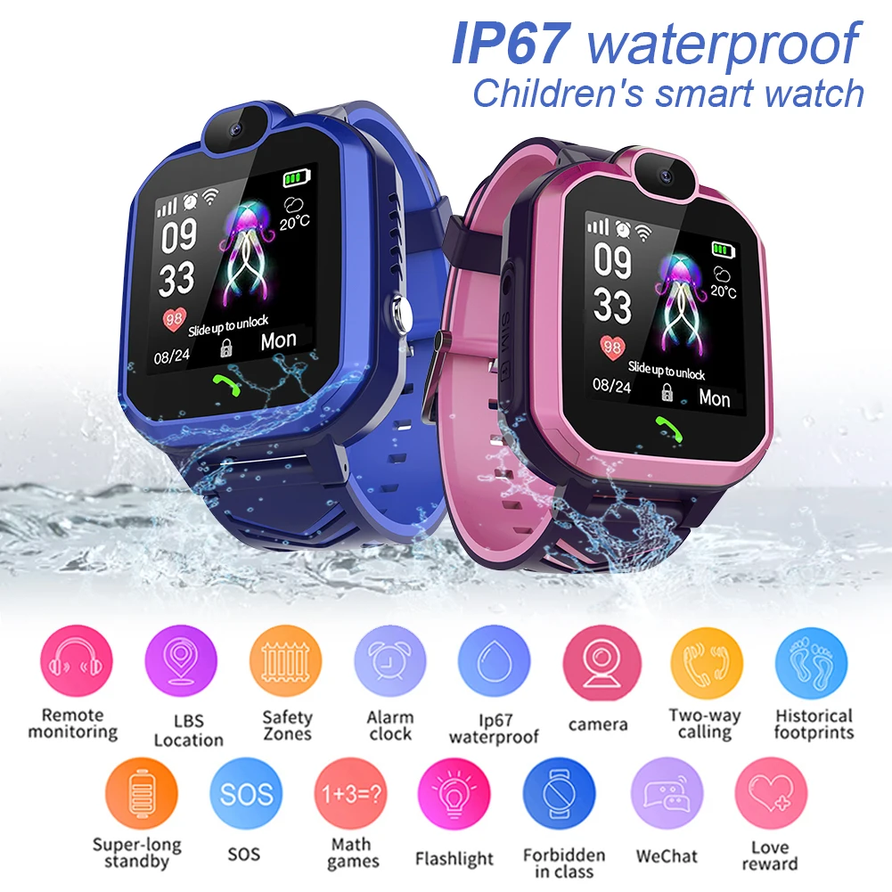Erilles Smart Watch Wearable Waterproof Running Fitness Tracker Watch Heart Rate Monitor Smart Wristband Pedometer Watch for Kid