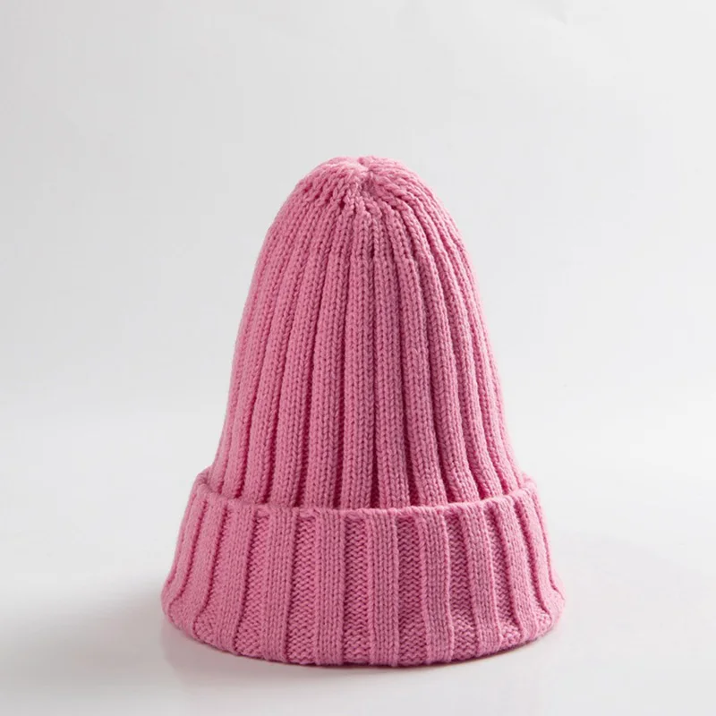 Pink Mother Ideacherry/1 шт., Осень-зима, детская теплая шерсть, вязаные Мягкие вязаные шапочки для новорожденных, шапка, шапочка для девочек, для родителей и детские шапки для мальчиков - Цвет: Pink Mother