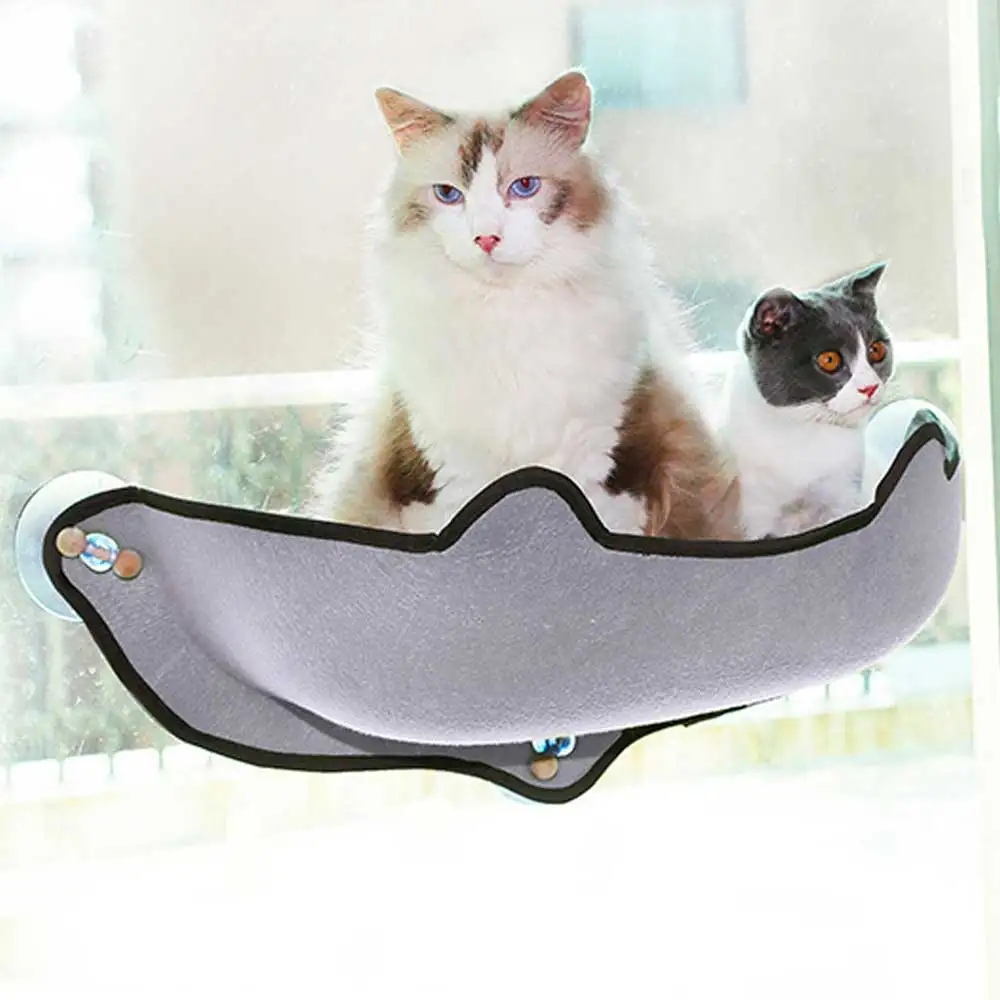 

Cat Hammock Window Seat Cat Window Perch Hanging Cat Bed with Suction Cups Space Saving for Cats Pet Resting Seat