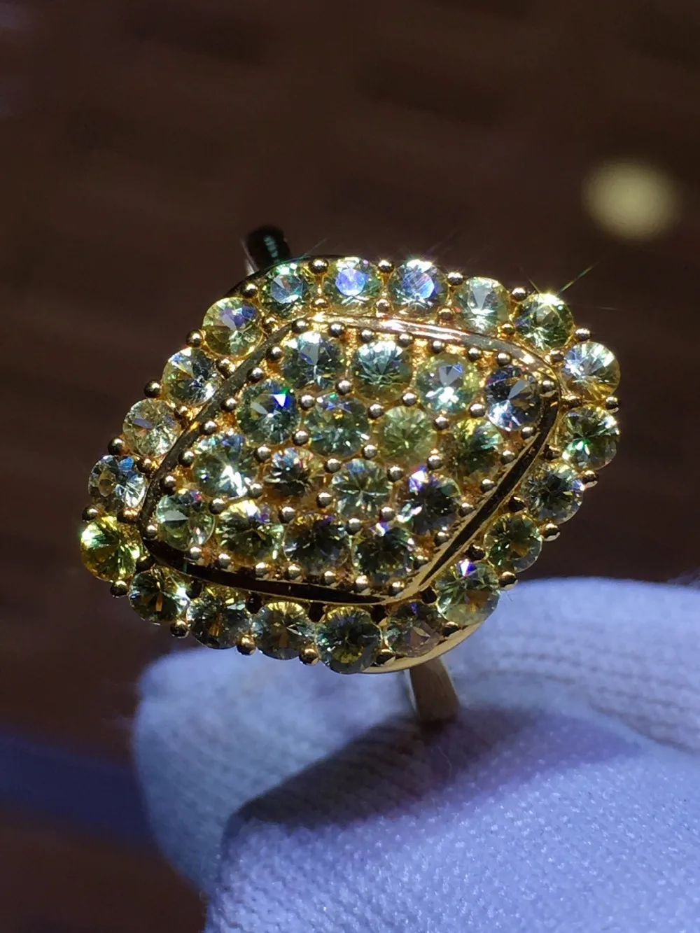 Хорошее ювелирное изделие, сапфировое кольцо, натуральный 2.2ct, не нагревается, жёлтый драгоценный сапфир, чистое золото 18 K, ювелирное изделие для женщин, кольца с бриллиантами