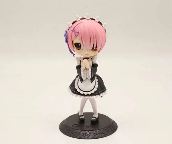 without box Аниме 14 см Re: жизнь в другом мире от zero Rem Ram большой глаз кукла черная юбка ПВХ Фигурки игрушки модель подарок - Цвет: without box