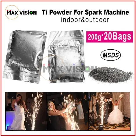 20bag ti powder 400 Вт холодная Искра фейерверк Машина Dmx и дистанционное управление фейерверк фонтанная машина для свадьбы - Цвет: 20bag ti powder