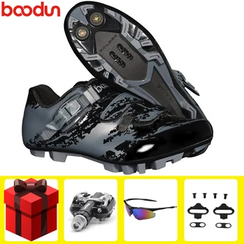 

BOODUN sapatilha ciclismo mtb Cycling Shoes add SPD Pedal set Men sneakers mountain Bike Bicycle Self-Locking Athletic Shoes