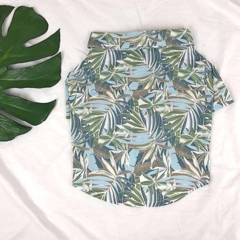 Гавайская рубашка с французским бульдогом для собак тропическая Собака Щенок