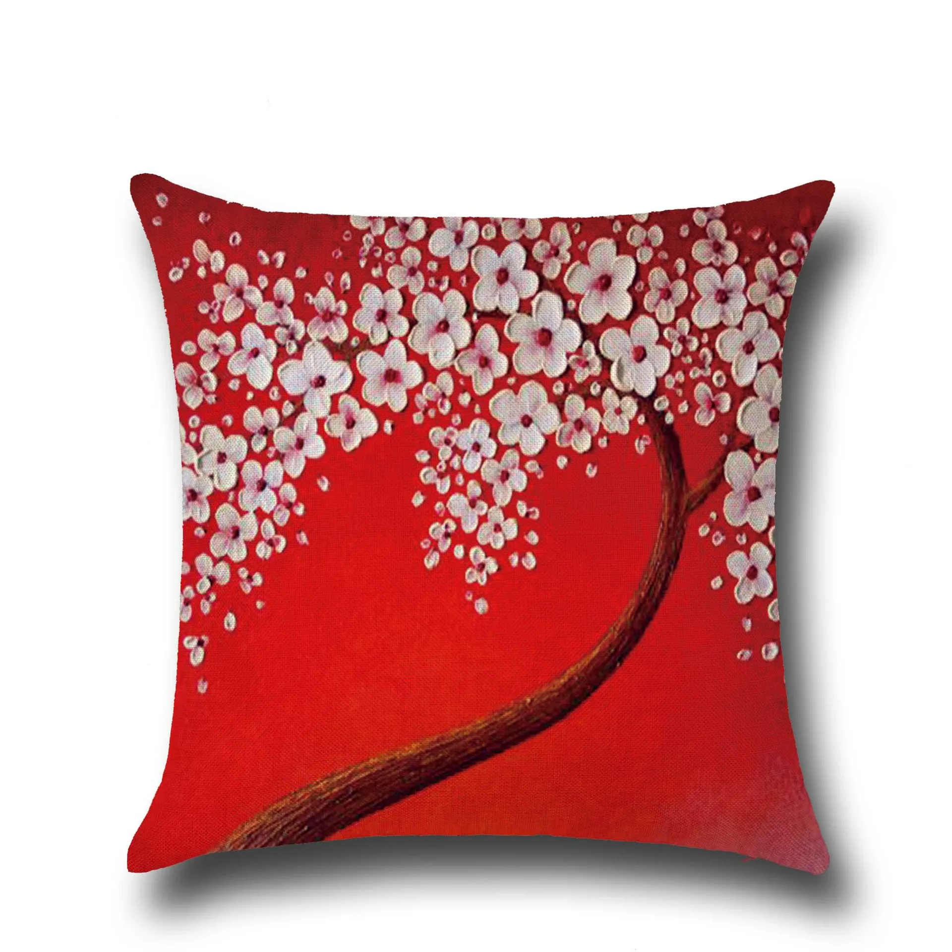 Multi Color Floral Printed Cushion Flower On The Wall Pillow Pink Red Decorative Pillowcase for Home Sofa 