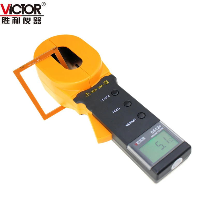 VICTOR instrument VC6412+ цифровой измеритель сопротивления заземления, измеритель сопротивления заземления, измеритель сопротивления заземления
