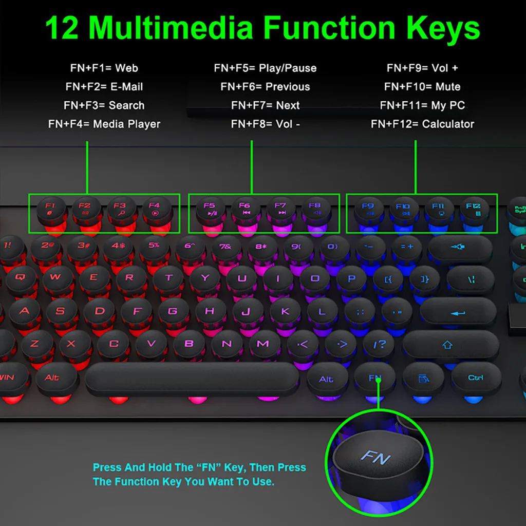 Игровая механическая клавиатура с подсветкой, RGB Gamer, для компьютера, ПК, ноутбука, светодиодный ключ, крышка s, клавиша, доска Keybord# BO