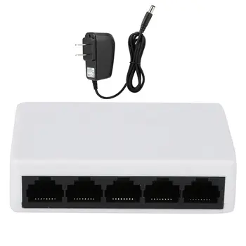 

RJ45 MINI 5-Ports Fast Ethernet Network Black Switch Hub for Desktop PC Full Gigabit Ethernet Switch