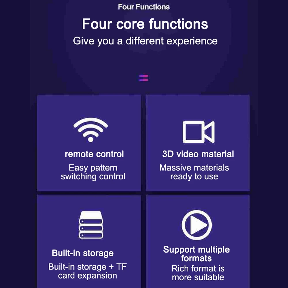 45 см HD WIFI 3D голографический рекламный аппарат проектор 384 светодиодные лампы для