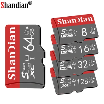 ShanDian-Tarjeta TF Class10 de alta velocidad, 8GB, 128GB, 32GB, Tarjeta de memoria Flash de alta calidad, 16GB, 64GB, inteligente, Tarjeta Sd
