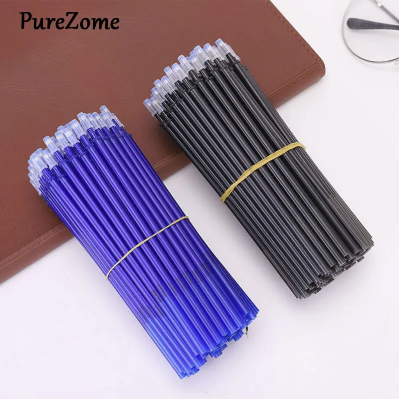 

100Pcs Erasable Pen Refill 0.5mm Blue/Black Ink Writing Pens Gift For Students Stationery
