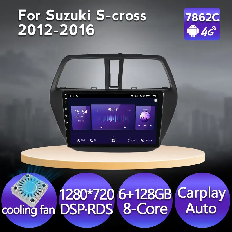 6 + 128G IPS Android 11 автомобильный Радио стерео Мультимедийный видео плеер для Suzuki SX4 2