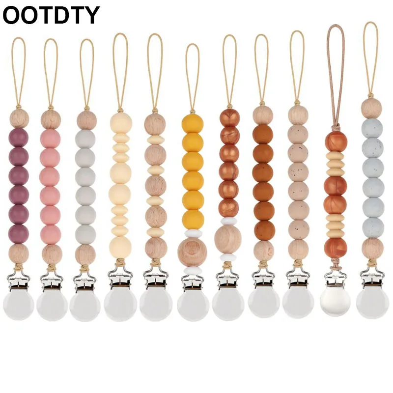 New Pacifier-Chain Dummy-Clips Shower-Gifts Silicone Bead Relief-Toys Teething Baby Baby-Boys-Girls Yypmd0qbq