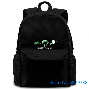 

Humor Irish Yoga Dark Heather NEW s s Unique women men backpack laptop travel school adult student