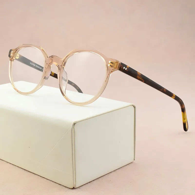 Брендовые прозрачные линзы, оправа для женщин оправы для очков Мужские Женские очки близорукость рецептурная оптика оправа для очков - Цвет оправы: C10