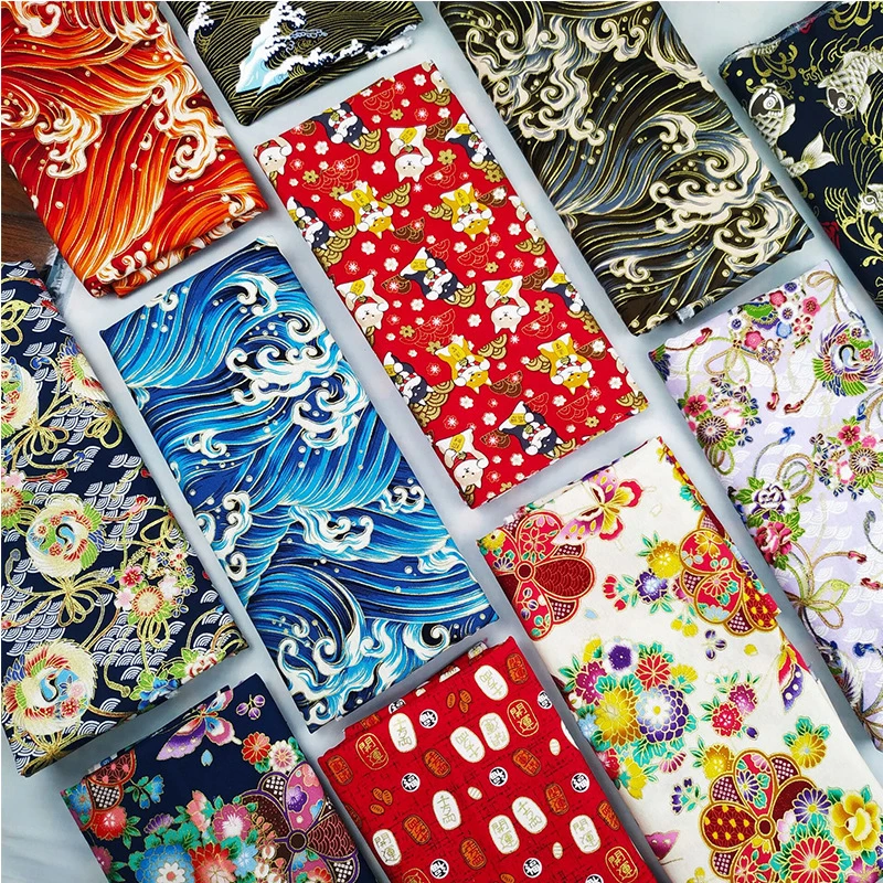 

DIY 50x145cm Multicolor Japan Zephyr Pattern Cotton Pur-cut Patchwork Fabric Bundle Sewing Quilting Crafts for Handmade