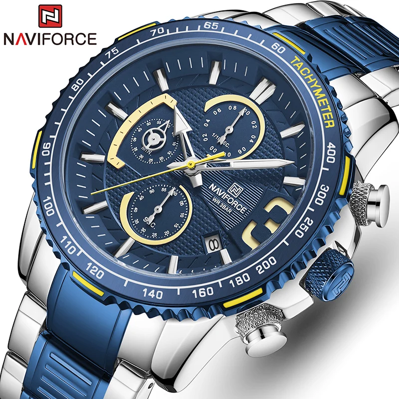 2020 NAVIFORCE спортивные часы для мужчин водонепроницаемые кварцевые роскошные