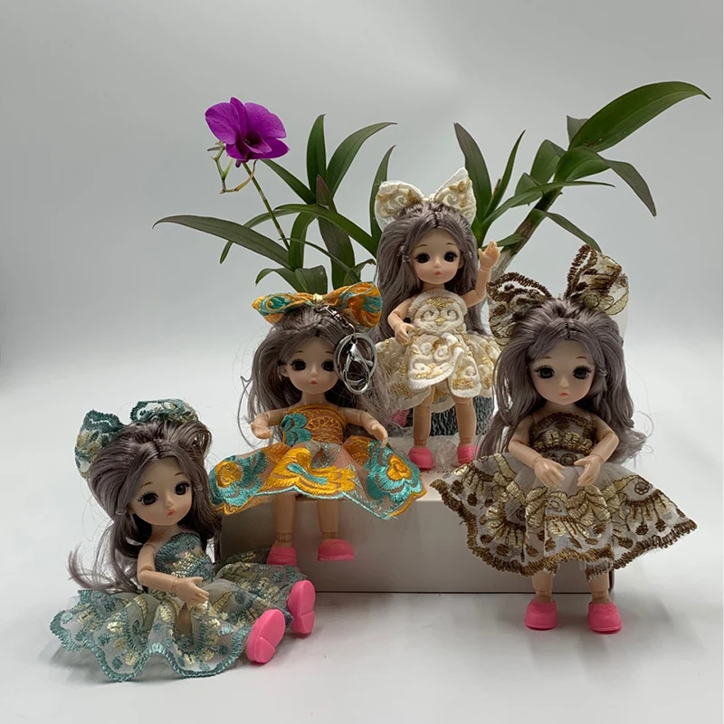 16 см BJD кукла 3D настоящие глаза 13 подвижные шарнирные куклы DIY игрушки брелок