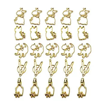 

5Pcs Cat Rabbit Bottle Resin Frame Pendant Open Bezel Setting Jewelry Making