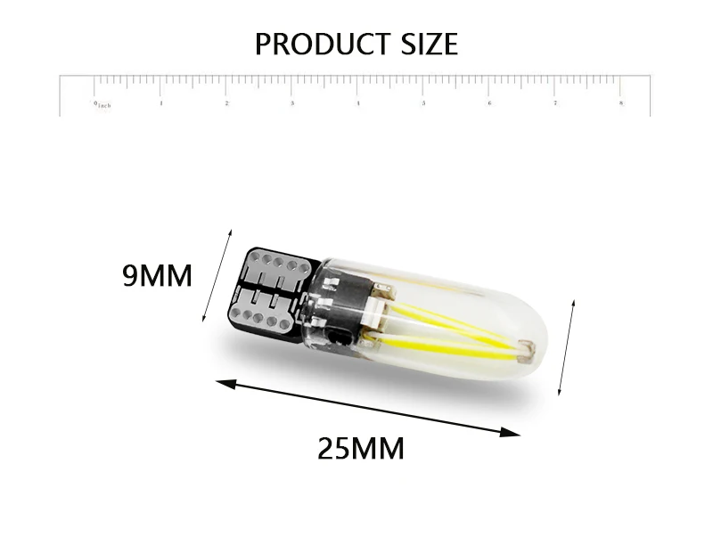 2 шт. W5W led T10 194 168 501 cob стекло Автомобильный свет Светодиодная лампа накаливания авто автомобиль Чтение купольная лампа DRL автомобильный Стайлинг DC 12 В