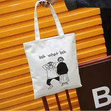 Сумка для покупок с принтом, студенческие сумки через плечо, пляжная сумка для отдыха, Повседневная сумка, высокое качество, маленькая свежая Большая вместительная сумка-тоут