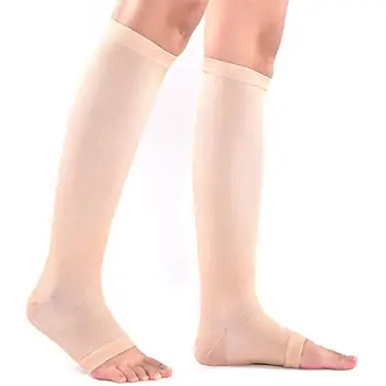 

Unisex Knee High Nylon Graduated Compression Socks Leg Pain Relief Stockings