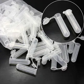 

50Pcs 5 ml Centrifuge Test Tube Multi-purpose Clear Plastic Tube Empty Sample Storage Container Round Bottom EP tube With Scale