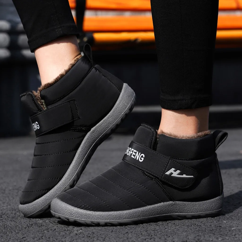 

Winter Boot Women Ankle Short Bootie Waterproof Footwear Slip-On Shallow Warm Snow Shoes Buty Damskie Bottines Femme Boots Women