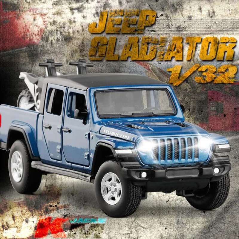1/32 JEEP в гладиаторском стиле сплава литья под давлением модель автомобиля звук