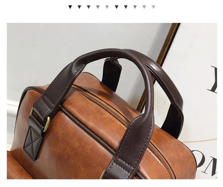 new mochila feminina anti theft school bags  travel vintage laptop brown leather big backpack women korean designer daypacks