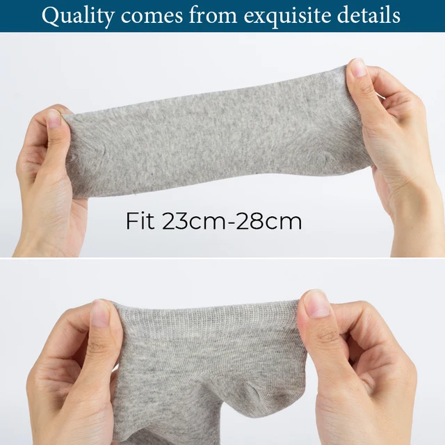 HSS Brand 100% Cotton Men Socks Summer Thin Breathable Socks High Quality No Show Boat Socks Black Short For Students Size 39-44 3