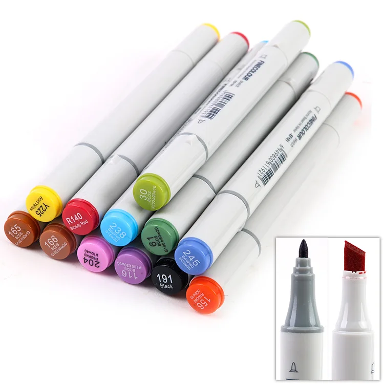 

12-Color Watercolor Pen Fly Tied System Only Dyeing Mark Pen MORI Series Color Faux Insect Natural Color