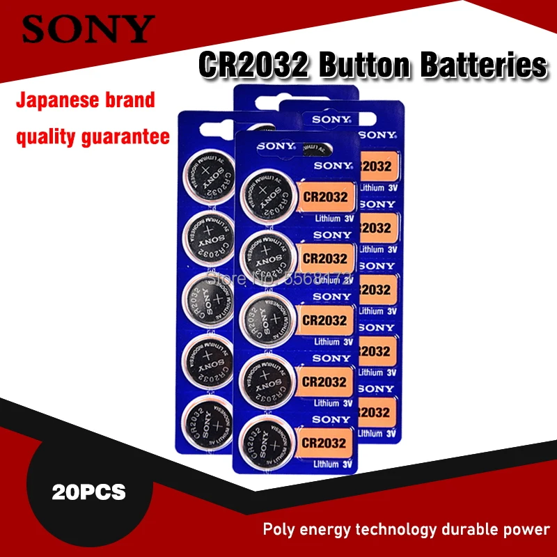 20 шт. Литиевые кнопочные батарейки для Sony 3V CR2032 BR2032 DL2032 ECR2032 CR 2032 | Электроника