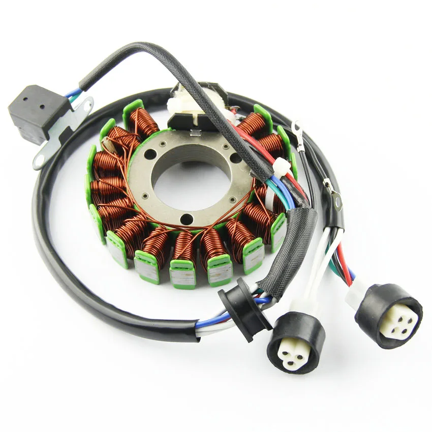 Мотоцикл магнитная катушка статора 18 полюсов 12V катушки для Yamaha 59V-85510-20 YFM225 YFM250 Moto-4 59V8551020