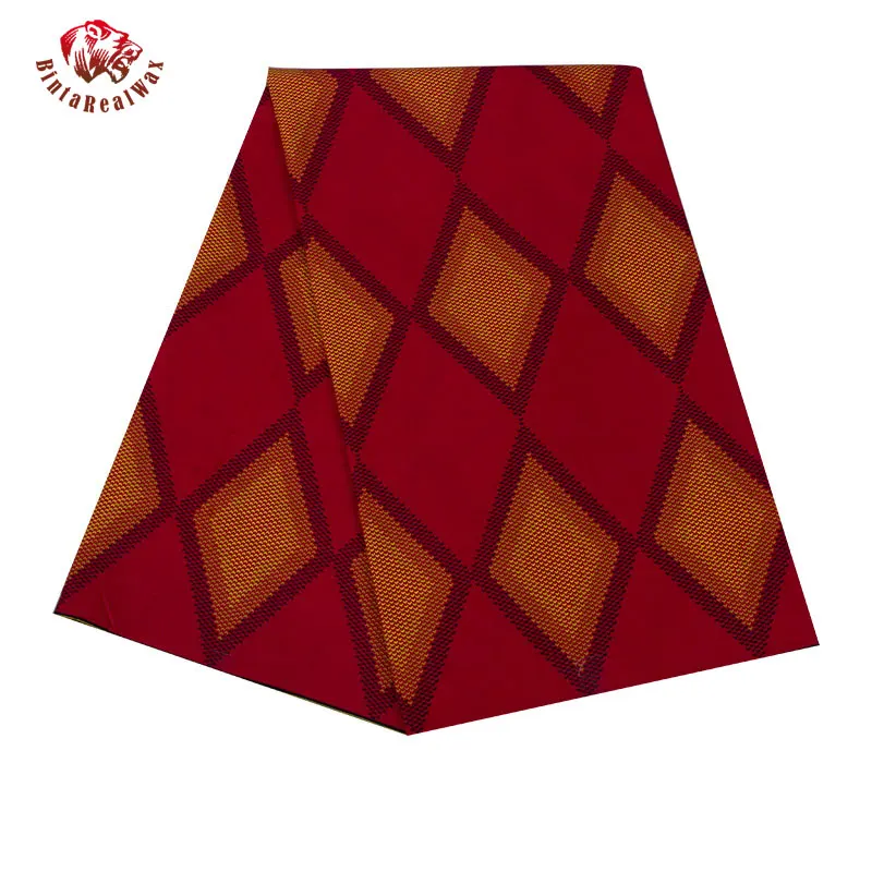 Анкара африканская восковая хлопковая ткань шоколадная ткань для осенней одежды африканская Ткань 6 ярдов цельная 24FS1357