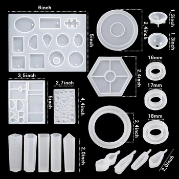 

DIY Jewelry Casting Molds Tools Set 255 PCS Silicone Resin Casting Molds and Tools Set with 100 Ml Silicone Measuring Cups Mini