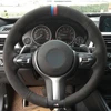 Black Suede Leather Car Steering Wheel Cover For BMW F87 M2 F80 M3 F82 M4 M5 F12 F13 M6 F85 X5 M F86 F33 X6 M F30 M Sport ► Photo 3/6