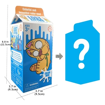 

Big box Lost kitties Milk box Match squishy clay Surprise blind box with Random modeling kittens toys for children Gift