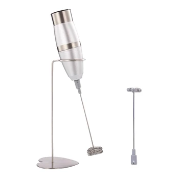 

Electric Creamer Pump Coffee Milk Frother Foamer Stainless Steel With Holder