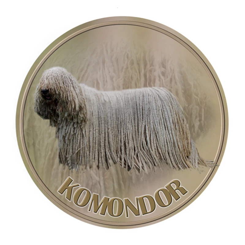 

S40392# Various Sizes PVC Decal Komondor Dog Pet Animal Car Sticker For Bumper Rear Window Laptop Refrigerator Toilet