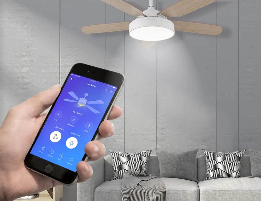 Sonoff iFan03 вентилятор лампа умный переключатель преобразования в Wifi умный контроль скорости Диммер DIY домашней автоматизации domotica Alexa Google