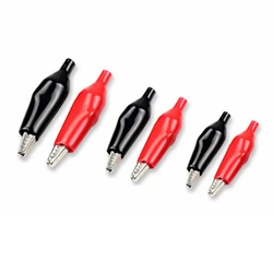 10/20pcs 35mm Metal Alligator Clip G98 Crocodile Electrical Clamp Testing Probe Meter with Plastic Boot