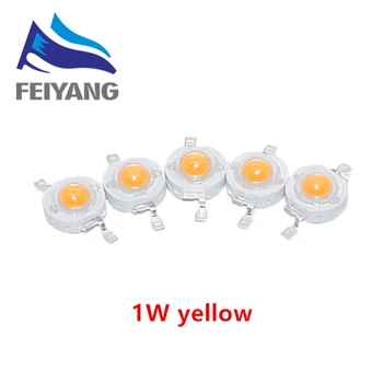 

Free shipping! 100pcs/lot 1W Yellow LED chip Lamp beads Pure Yellow 590-592nm 2.0-2.2 V 40-45LM 30mil