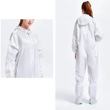 

Anti-static Coveralls Clean Clothes Washable Hood Cleanroom Garments Dust-proof Paint Work Clothing Unisex Protective Overalls
