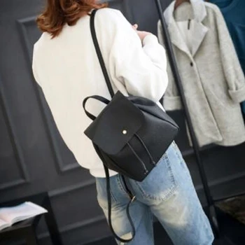

Multi-Function Small Bagpack Mini Backpack Women PU Leather Shoulder Bag For Teenage Girls Kids Female Ladies School Backpack