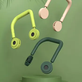 

Portable hanging neck binaural turbo fan binaural neck vortex fan lazy small fan outdoor charging portable hanging fan